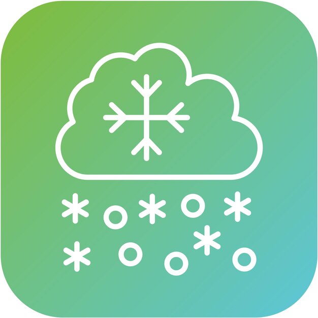 Estilo del icono de la nieve pesada