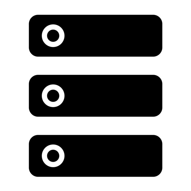 Estilo de icono de nivel RAID de diseño vectorial