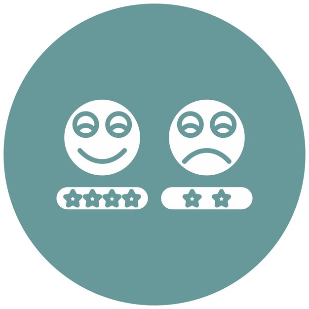Estilo del icono del nivel de satisfacción del diseño vectorial