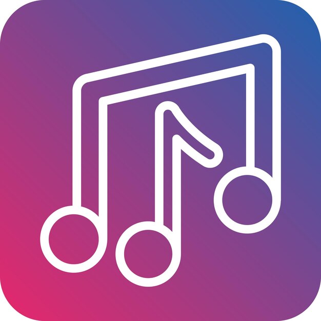 Vector estilo del icono de las notas musicales