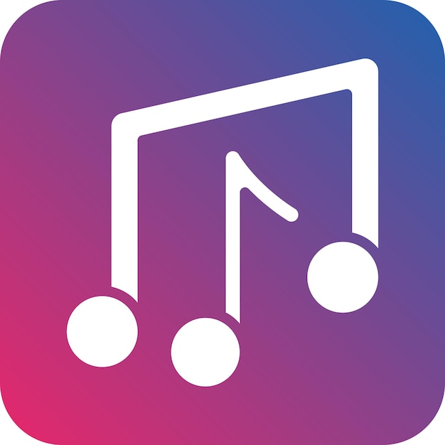 Vector estilo del icono de las notas musicales