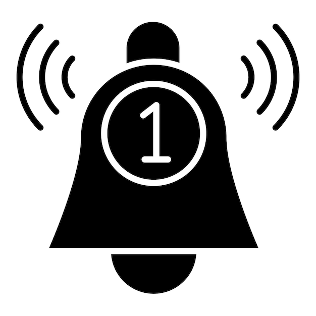 Estilo del icono de la notificación de diseño vectorial