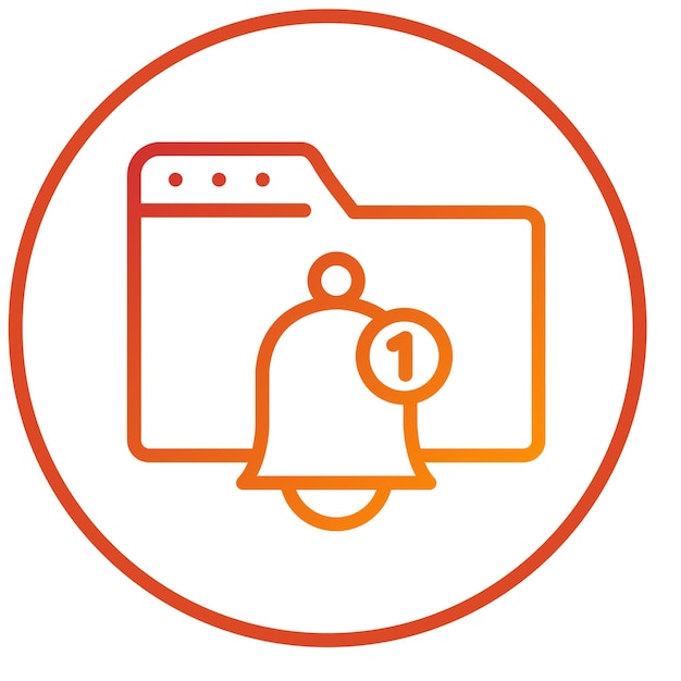 Estilo del icono de la notificación de diseño vectorial