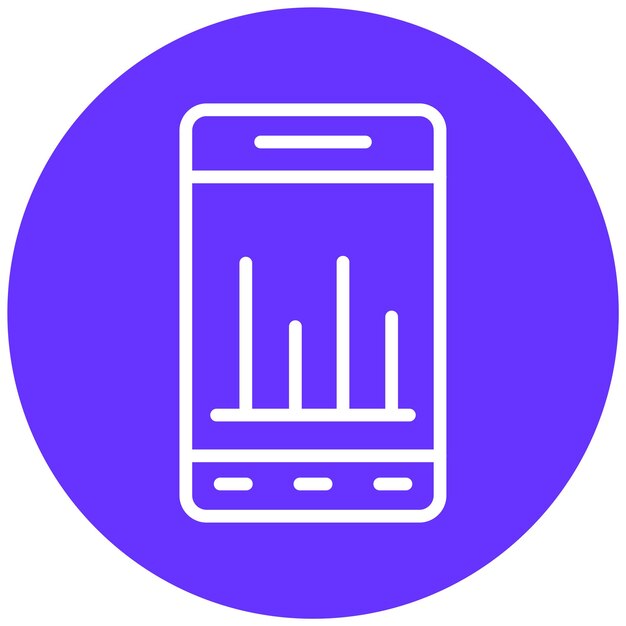 Estilo del icono de notificación de las estadísticas de diseño vectorial