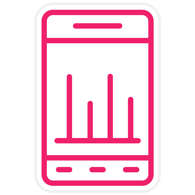 Estilo del icono de notificación de las estadísticas de diseño vectorial