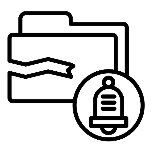 Estilo del icono de notificación de violación de diseño vectorial