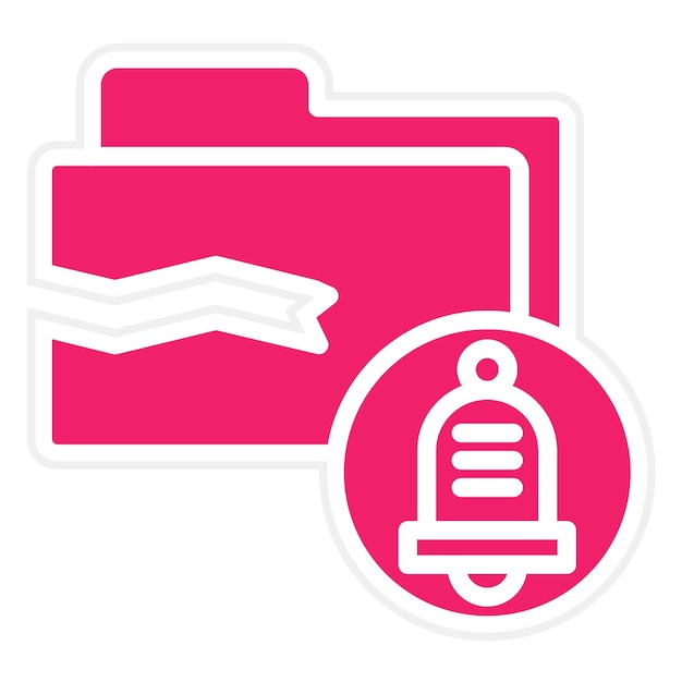Estilo del icono de notificación de violación de diseño vectorial