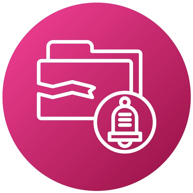 Estilo del icono de notificación de violación de diseño vectorial