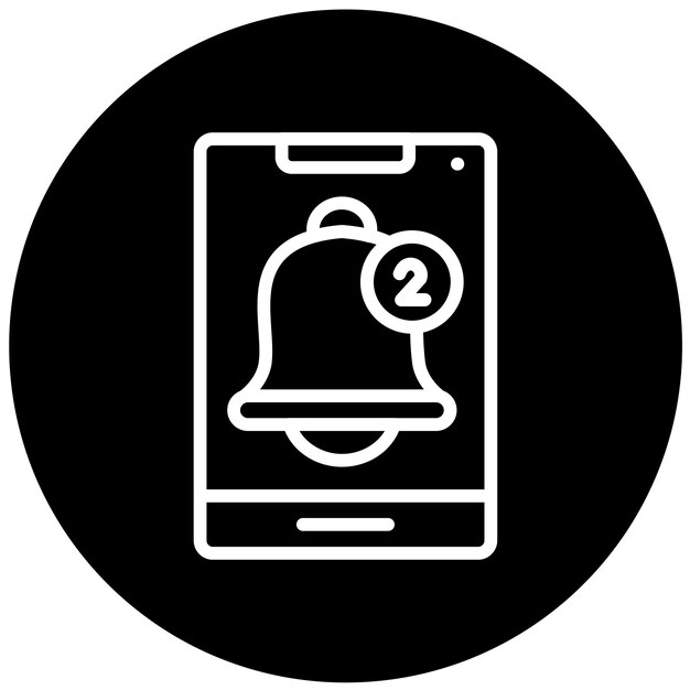 Estilo del icono de las notificaciones de diseño vectorial
