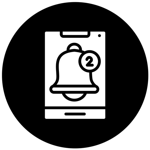 Estilo del icono de las notificaciones de diseño vectorial