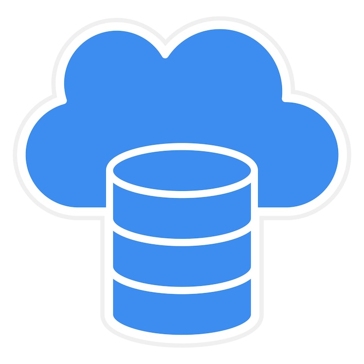 Vector estilo del icono de la nube de datos de diseño vectorial