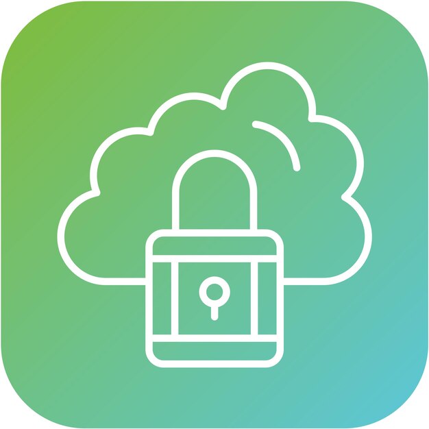 Estilo del icono de la nube de datos de diseño vectorial