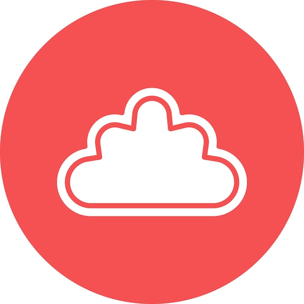 Estilo del icono de la nube de diseño vectorial