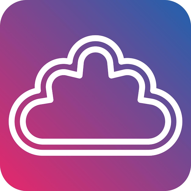 Estilo del icono de la nube de diseño vectorial