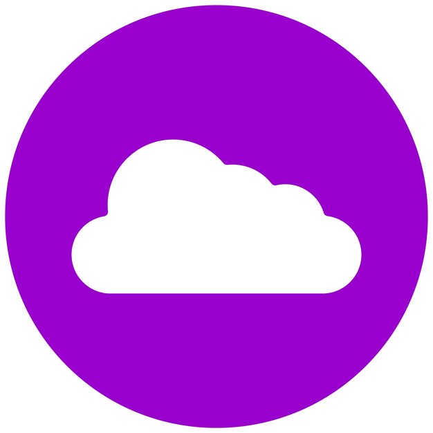 Estilo del icono de la nube de diseño vectorial