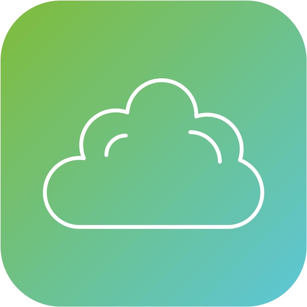 Estilo del icono de la nube de diseño vectorial