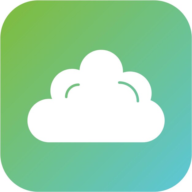 Estilo del icono de la nube de diseño vectorial