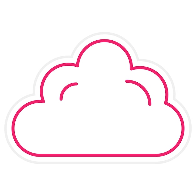 Estilo del icono de la nube de diseño vectorial