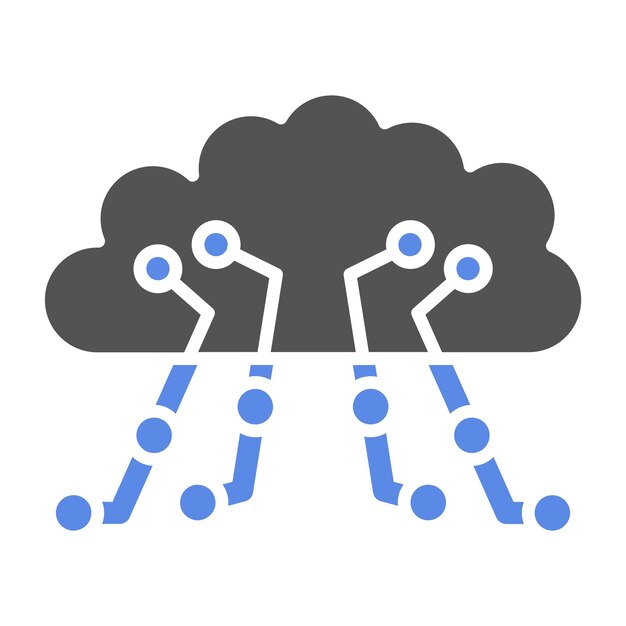 Estilo del icono de la nube de diseño vectorial