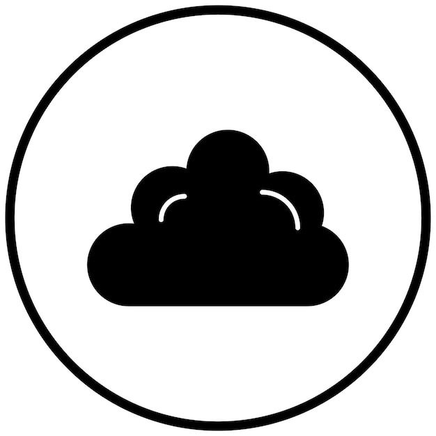 Estilo del icono de la nube de diseño vectorial