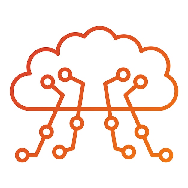 Estilo del icono de la nube de diseño vectorial