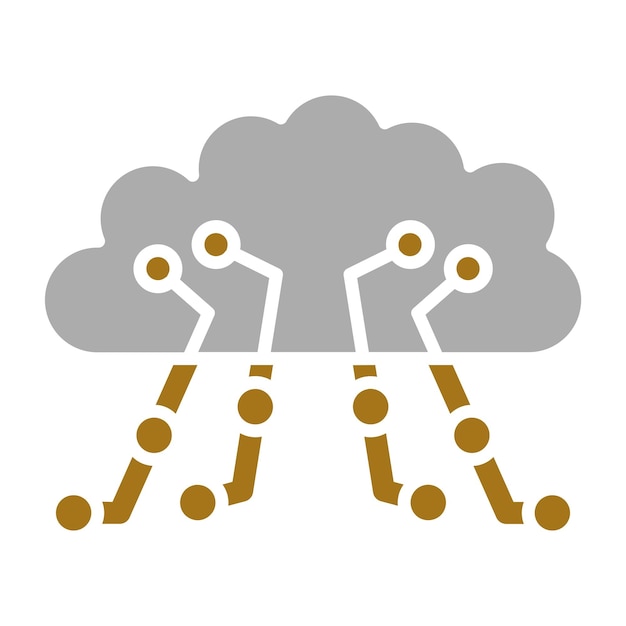 Estilo del icono de la nube de diseño vectorial