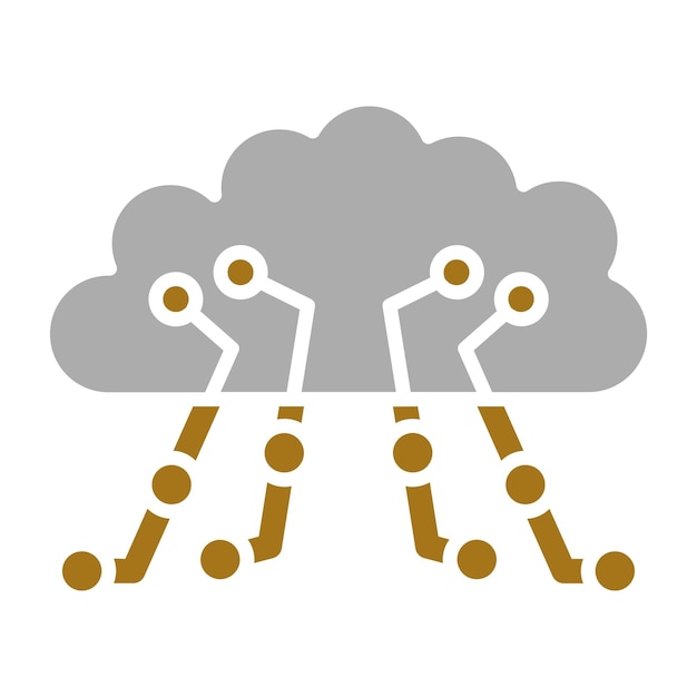 Vector estilo del icono de la nube de diseño vectorial