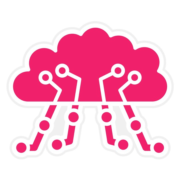 Estilo del icono de la nube de diseño vectorial
