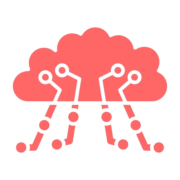 Estilo del icono de la nube de diseño vectorial