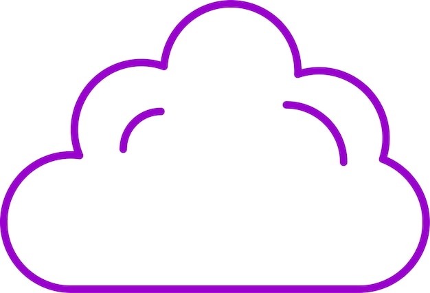 Estilo del icono de la nube de diseño vectorial