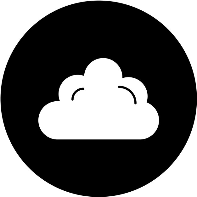 Estilo del icono de la nube de diseño vectorial