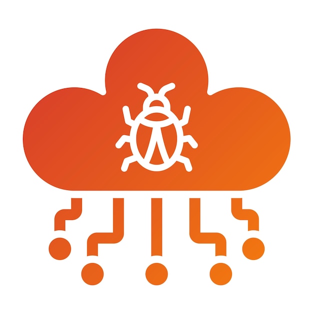 Estilo del icono de la nube infectada