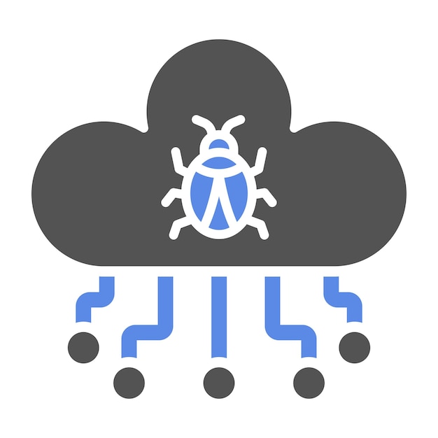 Estilo del icono de la nube infectada