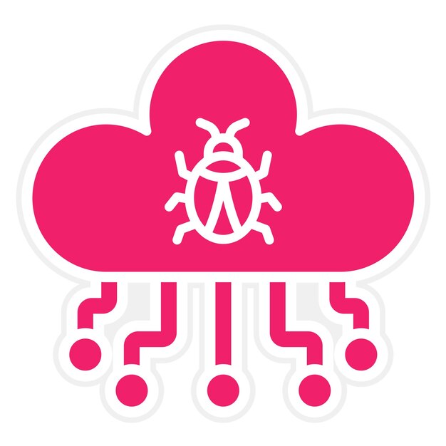 Estilo del icono de la nube infectada