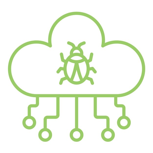 Estilo del icono de la nube infectada