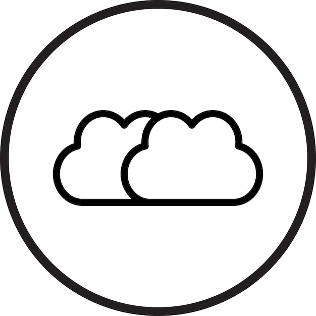 Estilo del icono de las nubes de diseño vectorial