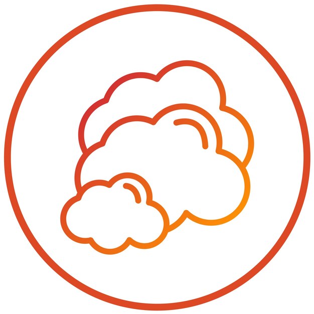 Estilo del icono de las nubes de diseño vectorial