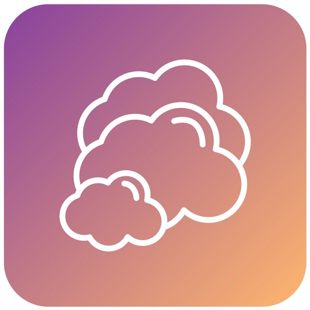 Estilo del icono de las nubes de diseño vectorial