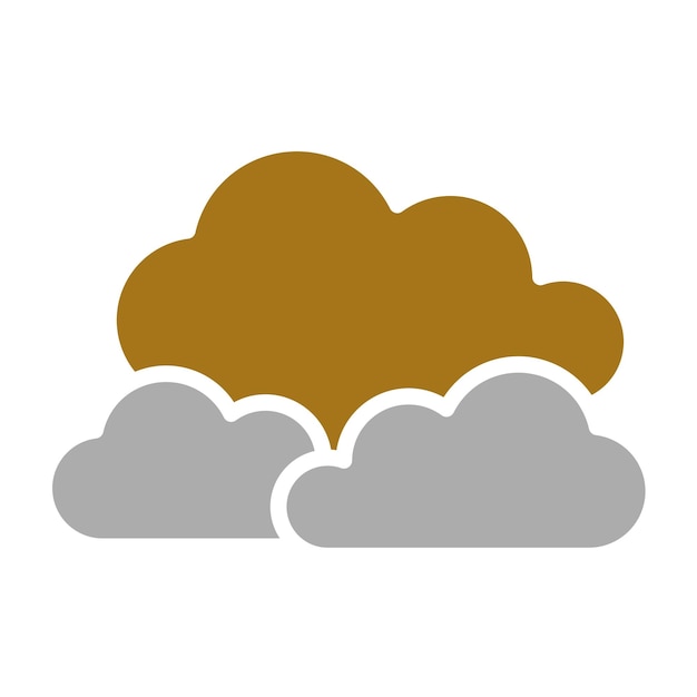 Vector estilo del icono de las nubes de diseño vectorial