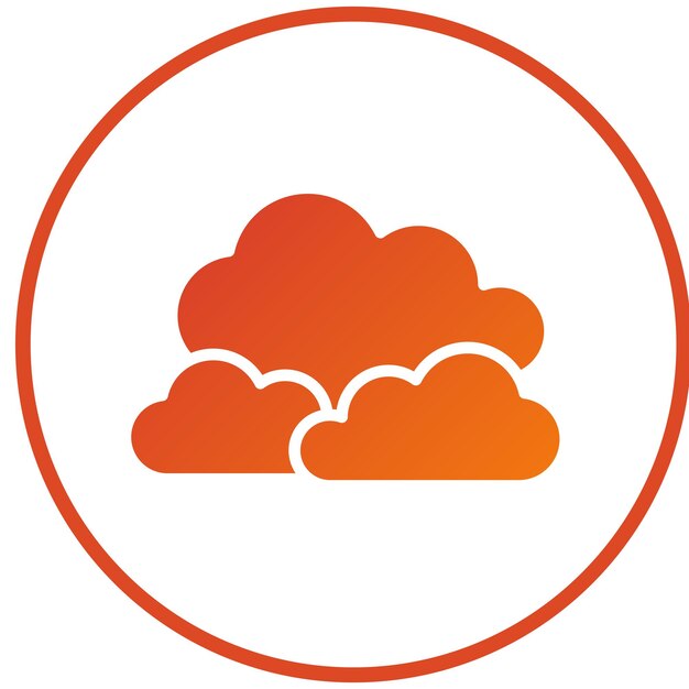 Estilo del icono de las nubes de diseño vectorial