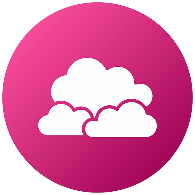 Estilo del icono de las nubes de diseño vectorial
