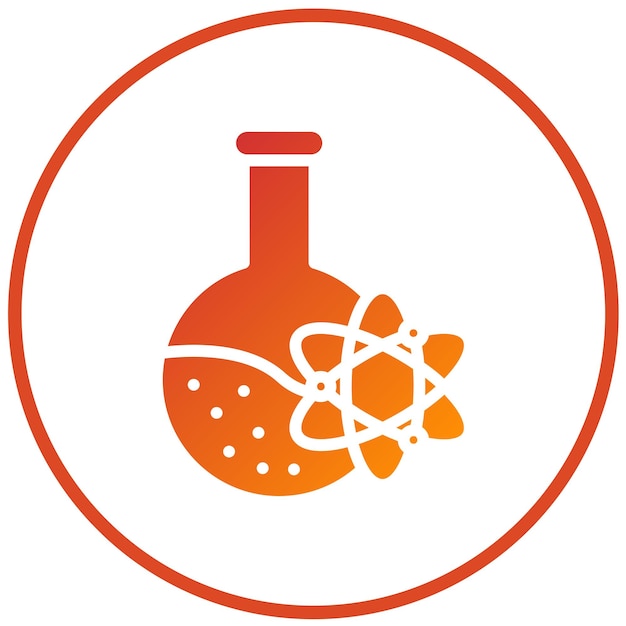 Estilo del icono del núcleo del catalizador de diseño vectorial