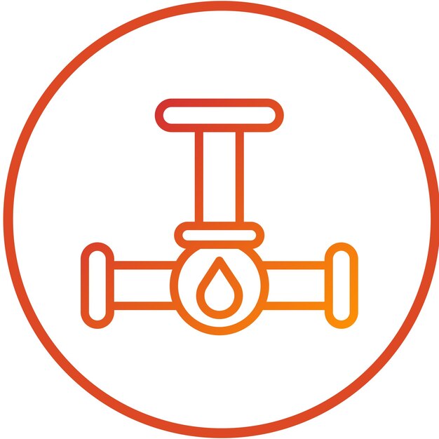Estilo del icono del núcleo de la válvula de diseño vectorial