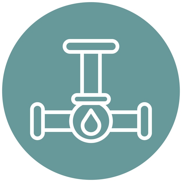 Estilo del icono del núcleo de la válvula de diseño vectorial