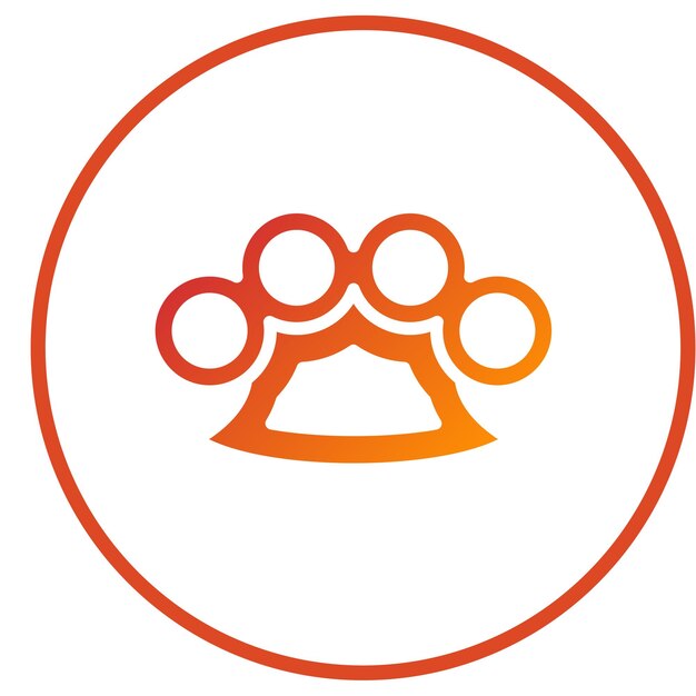 Estilo del icono del nudillo de diseño vectorial