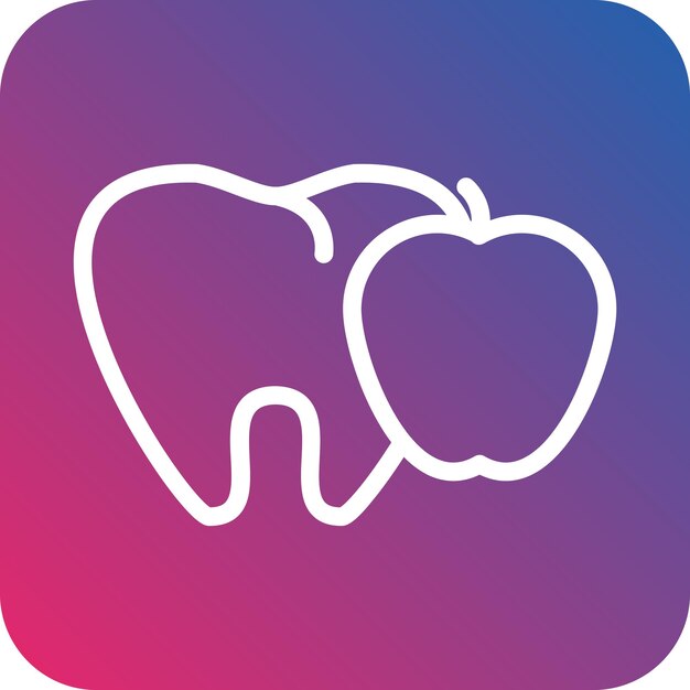 Estilo del icono de la nutrición del diente