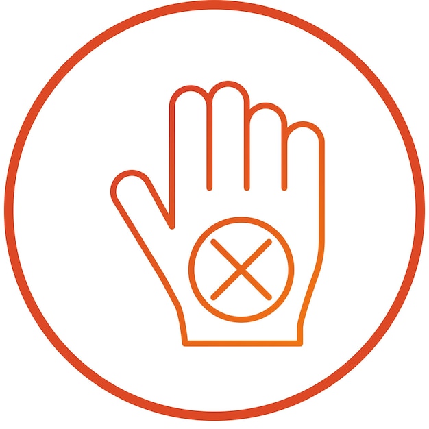 Estilo del icono de las objeciones de diseño vectorial