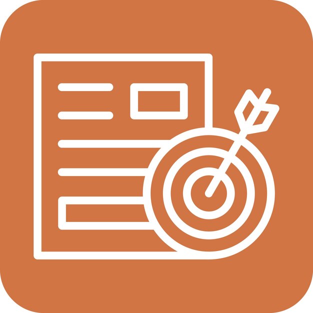 Estilo del icono del objetivo del diseño vectorial
