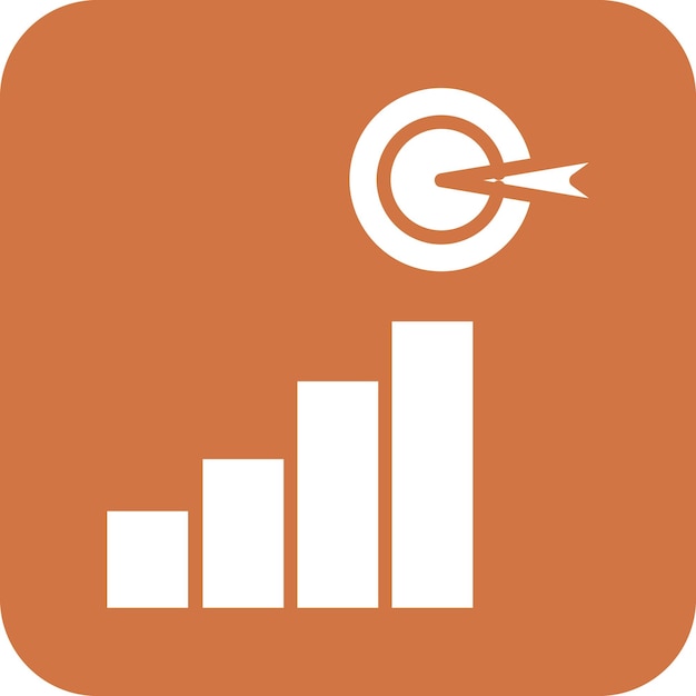 Estilo del icono del objetivo del diseño vectorial