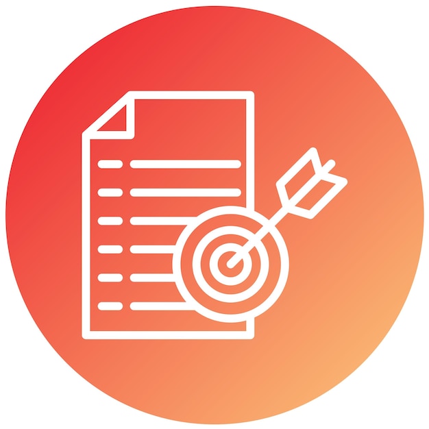 Estilo del icono del objetivo del diseño vectorial